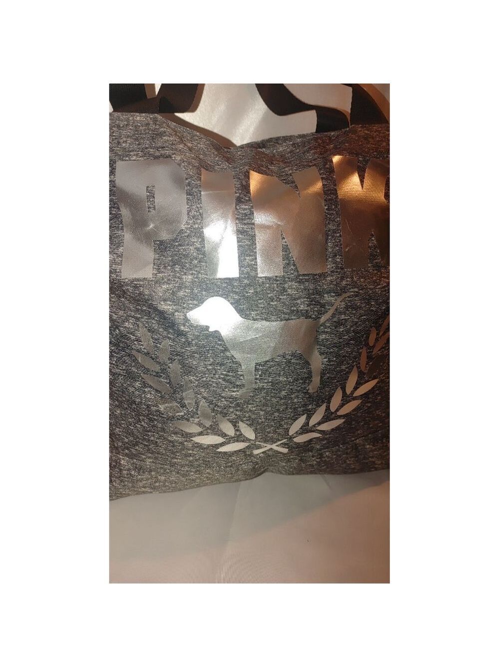 PINK Classic Nylon Stormy Heather Grey Tote - Picture 5 of 9